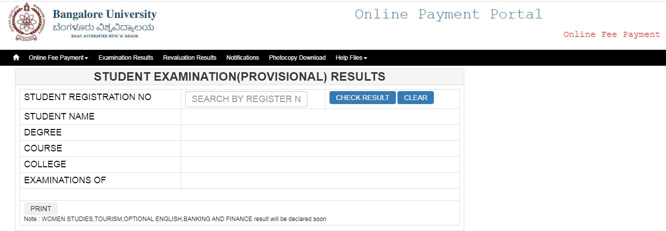 Bangalore University Results 2019-2020