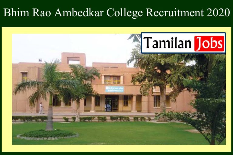 Bhim Rao Ambedkar College Recruitment 2020