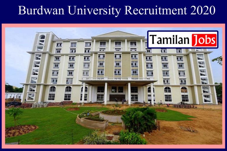 Burdwan University Recruitment 2020