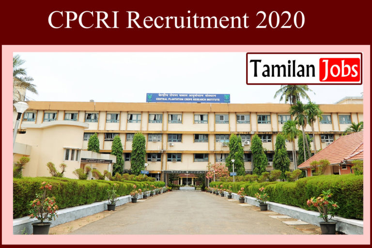 CPCRI Recruitment 2020