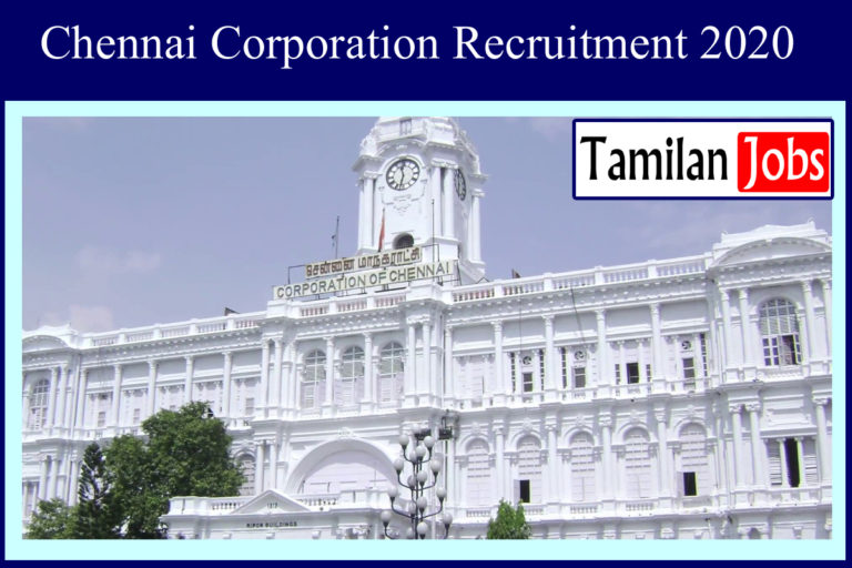Chennai Corporation Recruitment 2020
