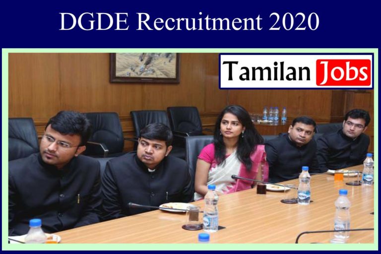DGDE Recruitment 2020