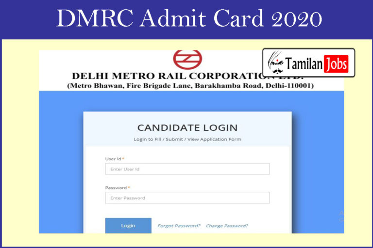 DMRC Admit Card 2020