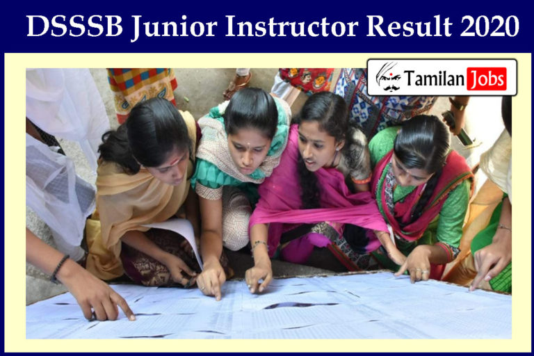 DSSSB Junior Instructor Result 2020