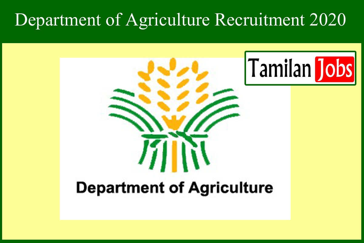 Department Of Agriculture Recruitment 2020