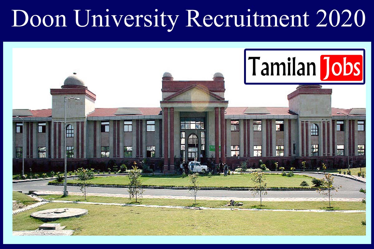 Doon University Recruitment 2020