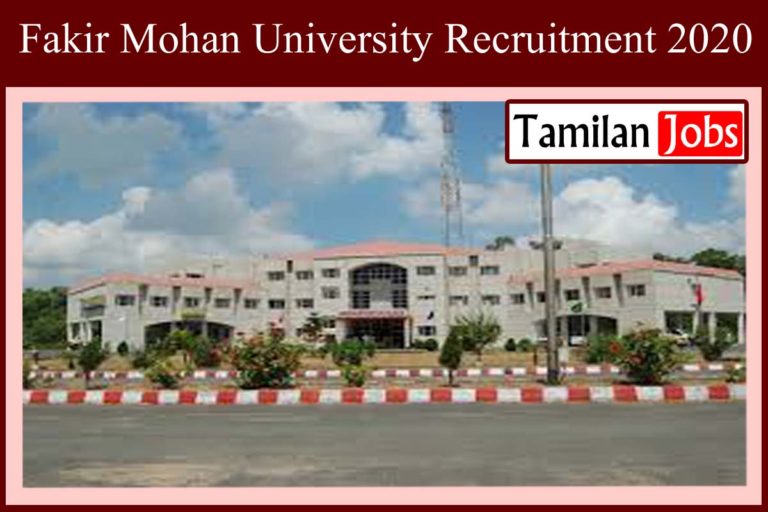 Fakir Mohan University Recruitment 2020