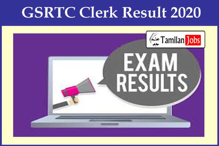 GSRTC Clerk Result 2020