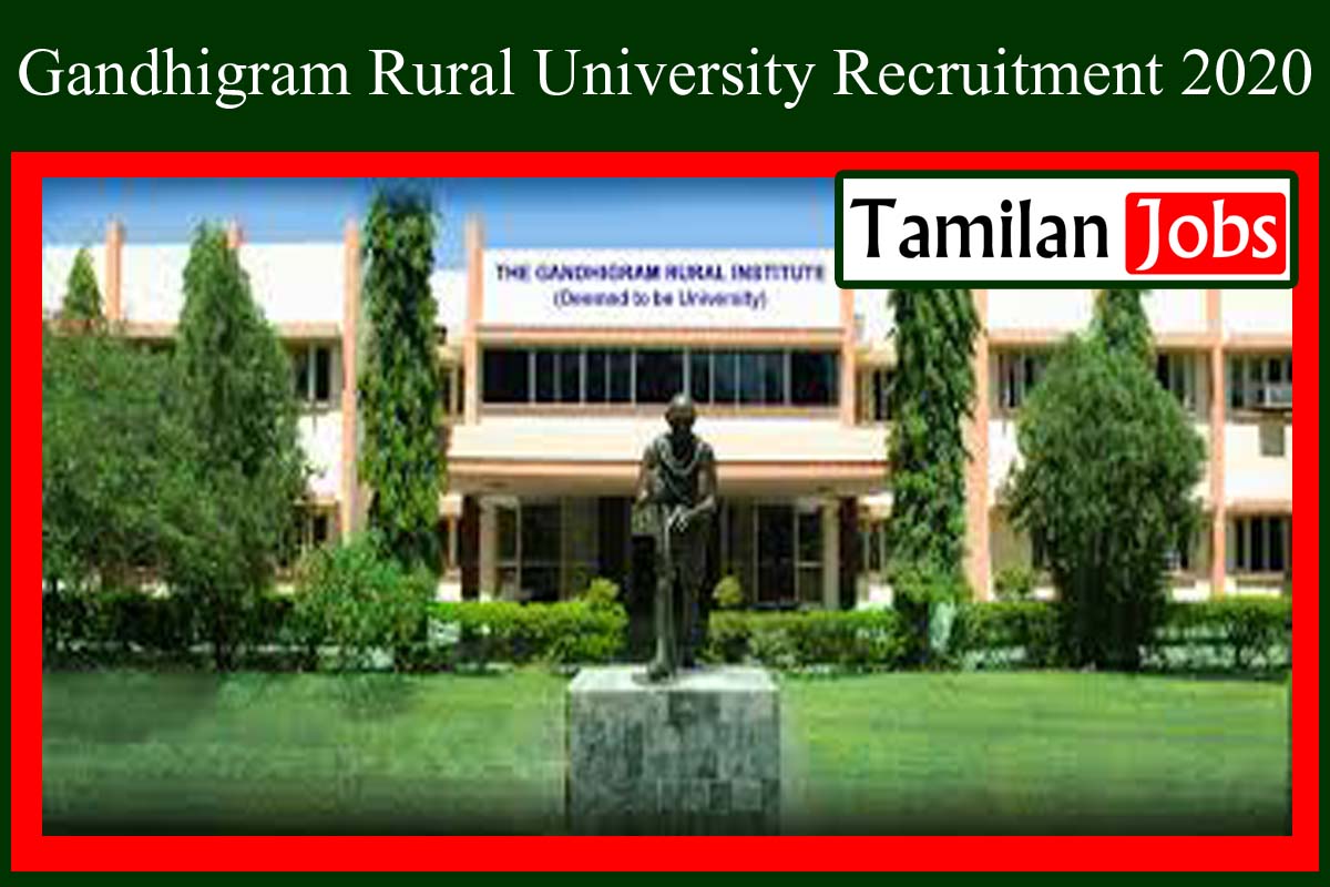 Gandhigram Rural University Recruitment 2020