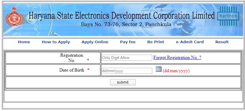 HARTRON SETC Admit Card 2020