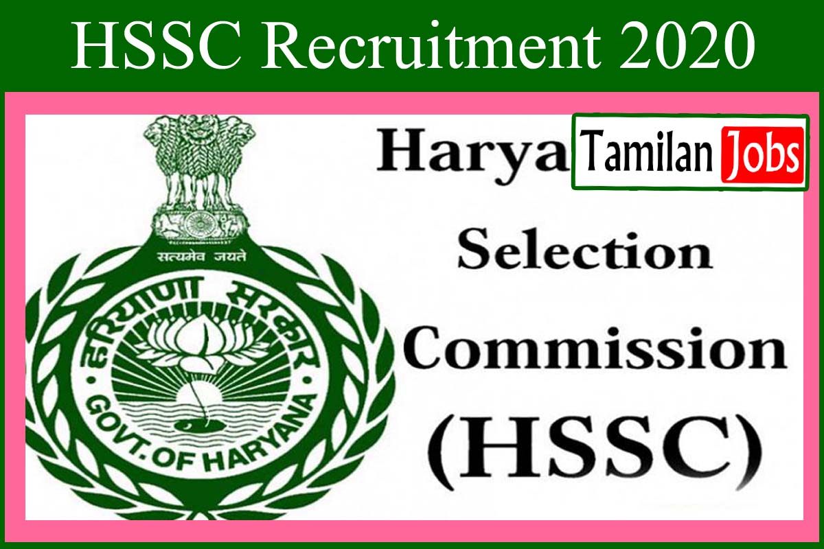 HSSC Recruitment 2020