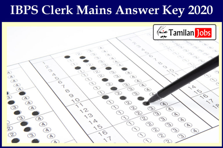 IBPS Clerk Mains Answer Key 2020