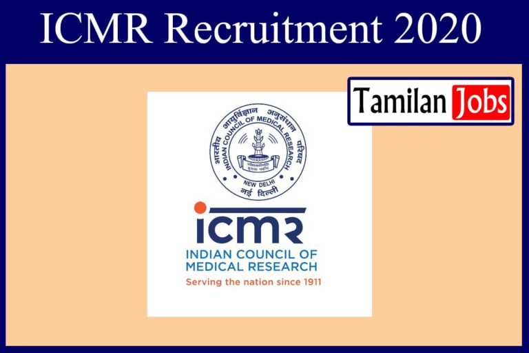 ICMR Recruitment 2020