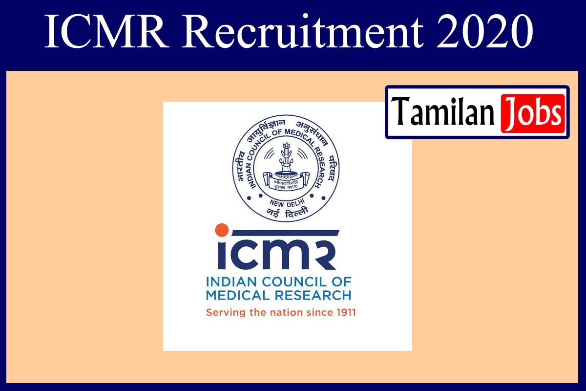 ICMR Recruitment 2020