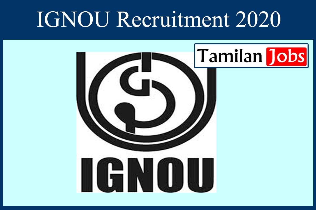 IGNOU Recruitment 2020