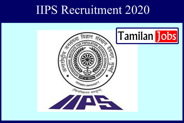 IIPS Recruitment 2020