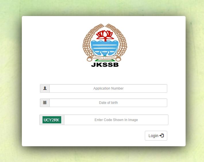 JKSSB Supervisor Admit Card 2020