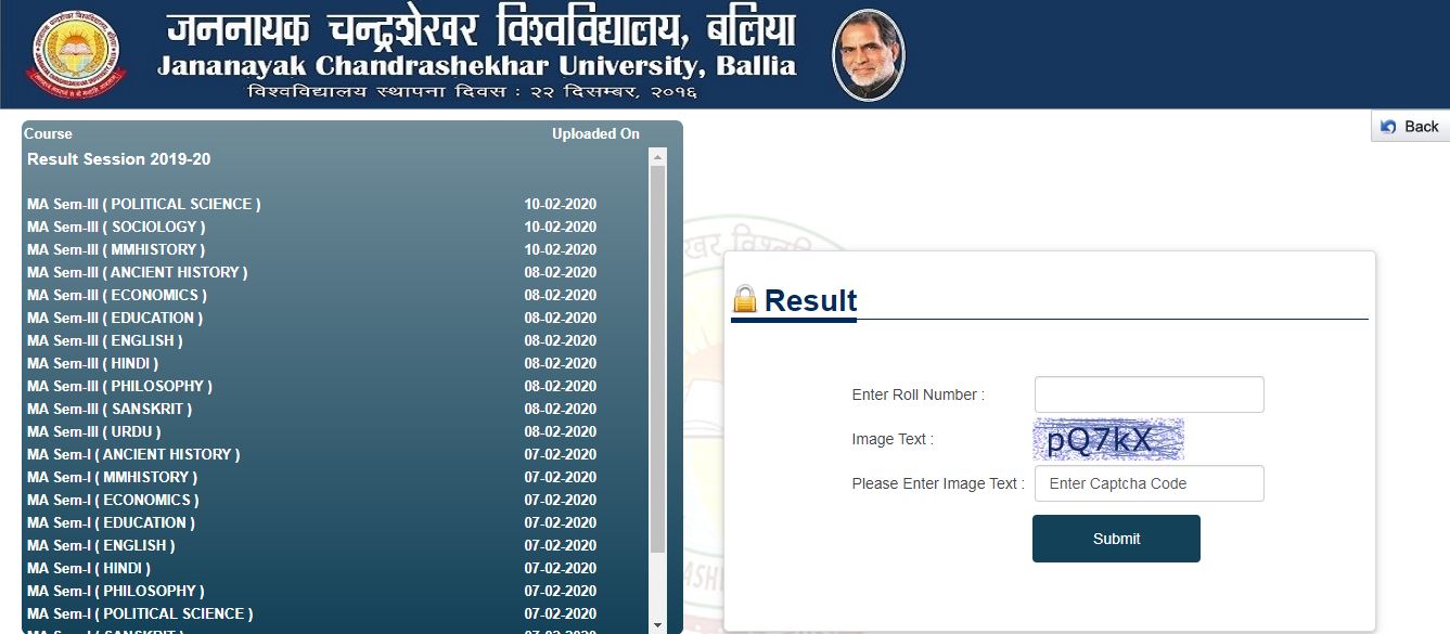 JNCU Exam Result 2020