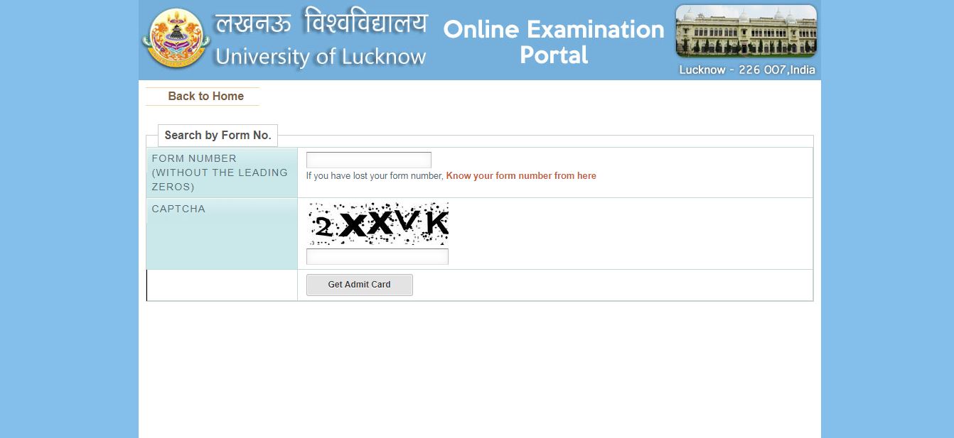 Lucknow University Admit Card 2020