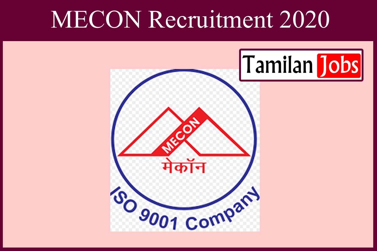 MECON Recruitment 2020