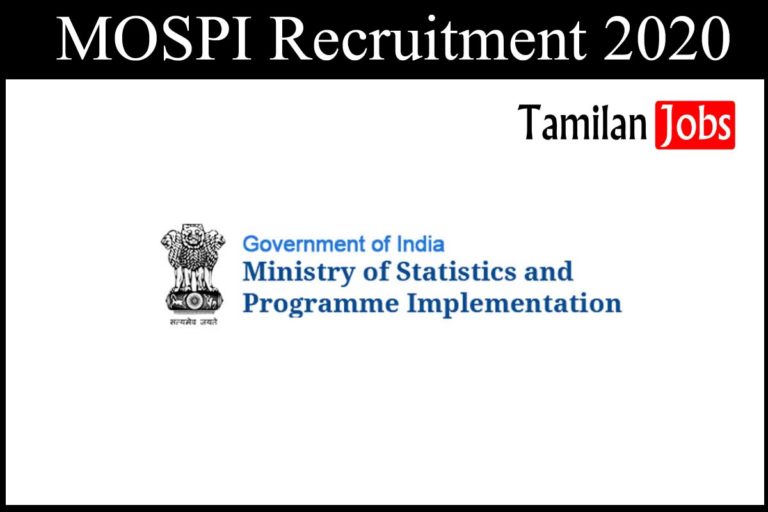MOSPI Recruitment 2020