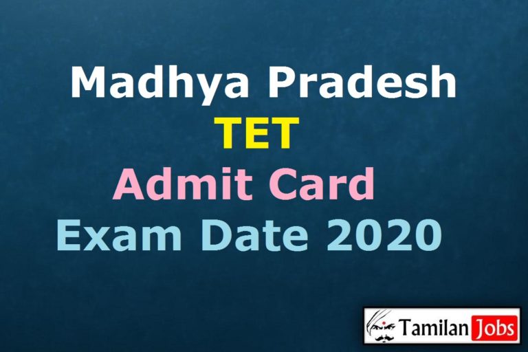 MP TET Admit Card 2020
