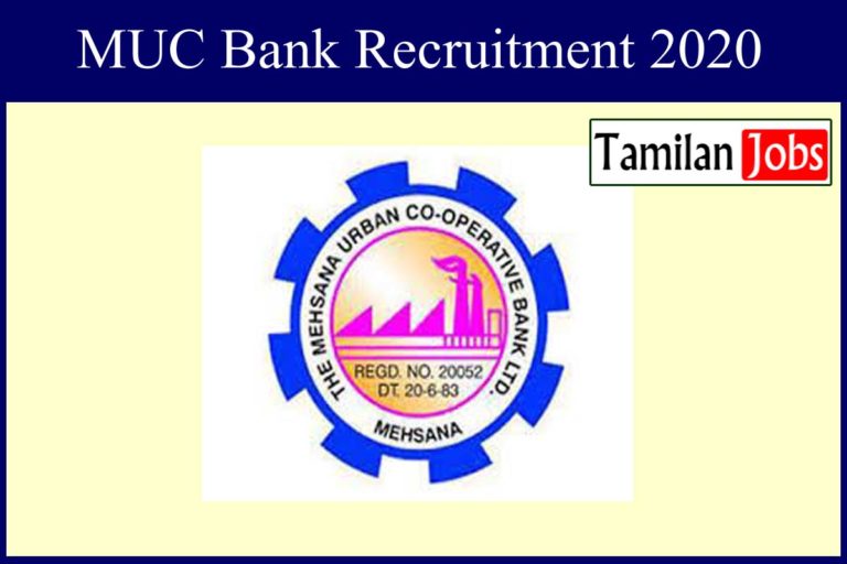 MUC Bank Recruitment 2020
