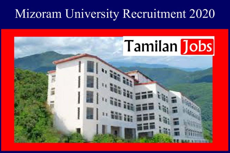 Mizoram University Recruitment 2020