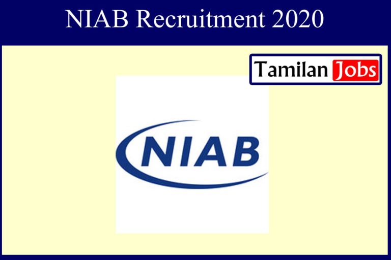 NIAB Recruitment 2020