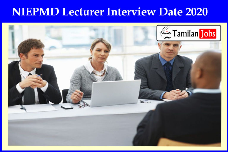 NIEPMD Lecturer Interview Date 2020