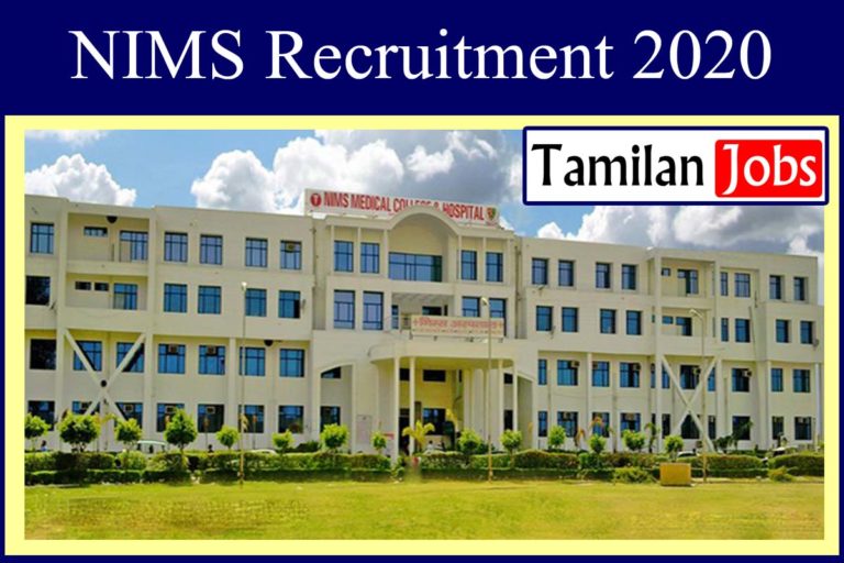 NIMS Recruitment 2020