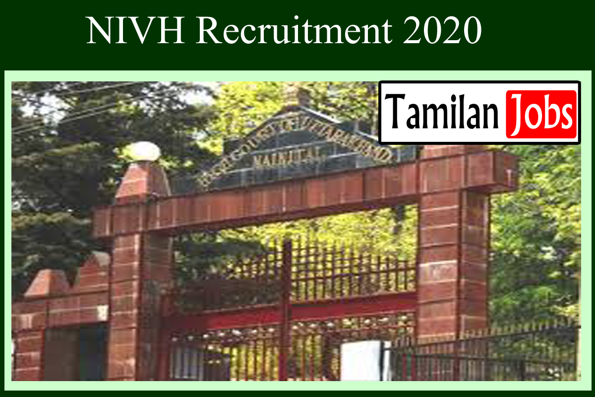 NIVH Recruitment 2020