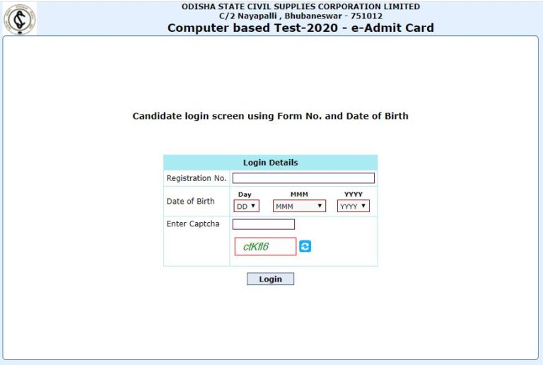 OSCSC Junior Assistant Admit Card 2020