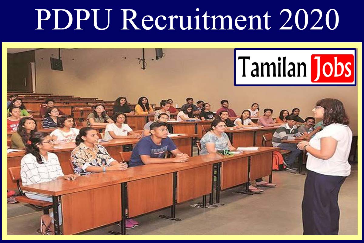 PDPU Recruitment 2020