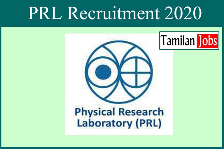 PRL Recruitment 2020