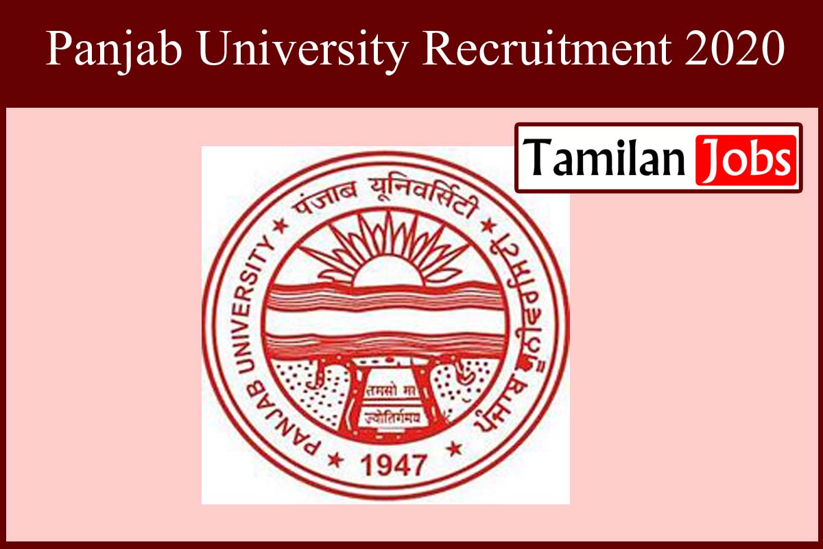 Panjab University Recruitment 2020