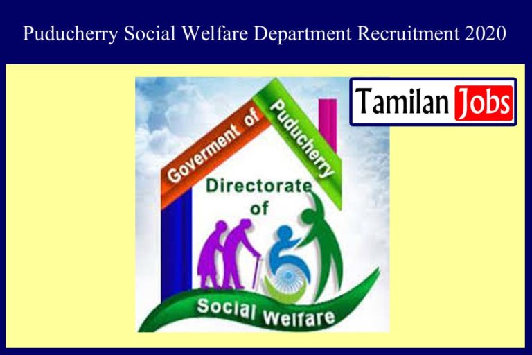 Puducherry Social Welfare Department Recruitment 2020