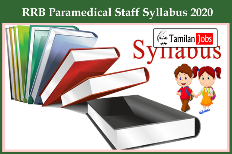 RRB Paramedical Staff Syllabus 2020