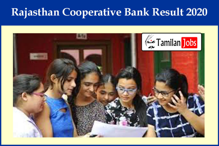 Rajasthan Cooperative Bank Result 2020