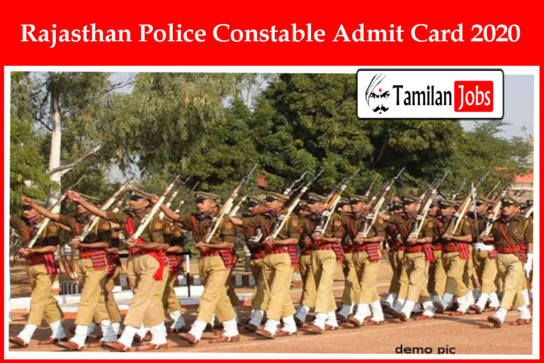Rajasthan Police Constable Admit Card 2020