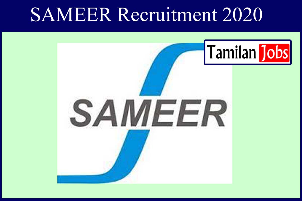 SAMEER Recruitment 2020