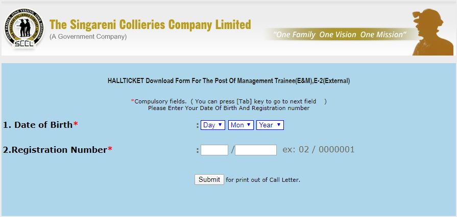 Sccl Management Trainee Admit Card 2020