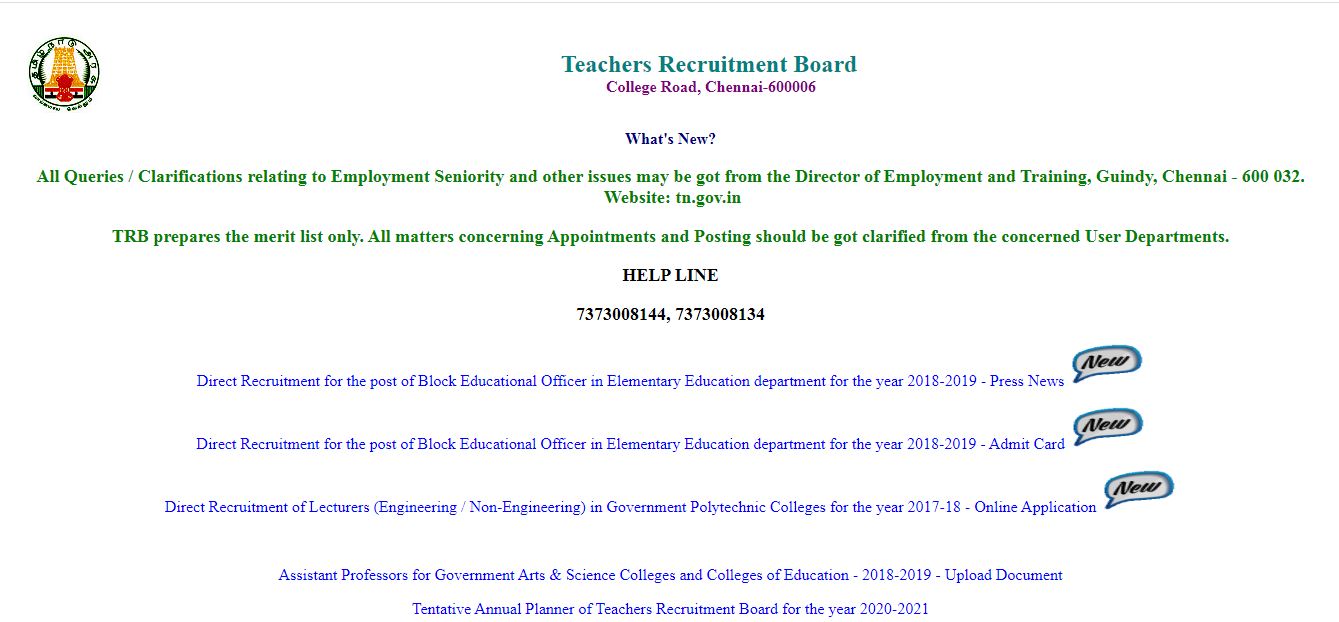 TN TRB BEO Answer Key 2020