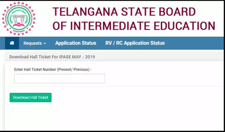 Telangana Inter 1st Year Hall Ticket 2020