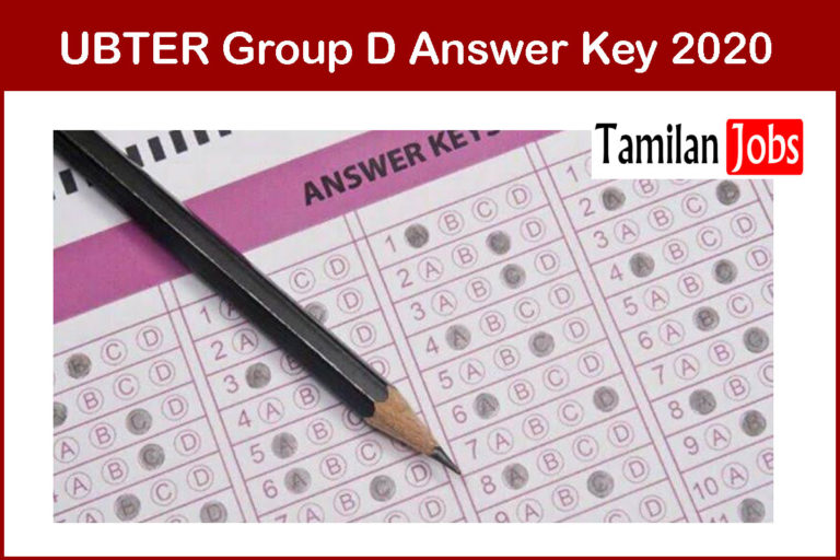 UBTER Group D Answer Key 2020