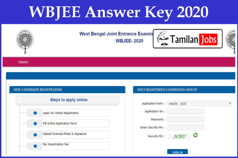 WBJEE Answer Key 2020