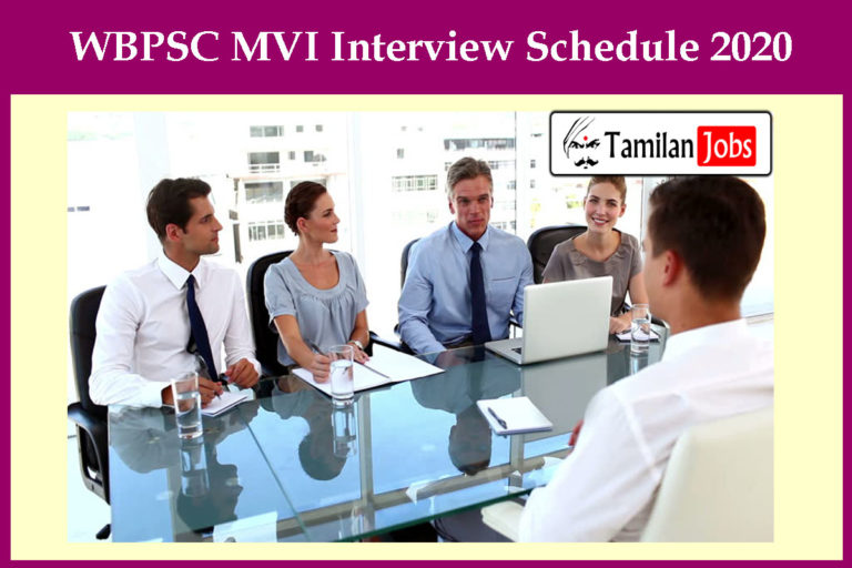 WBPSC MVI Interview Schedule 2020