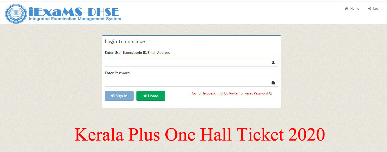 kerala plus one hall ticket 2020