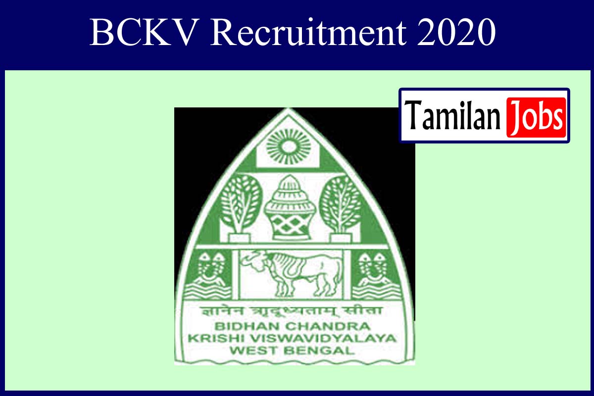 BCKV Recruitment 2020