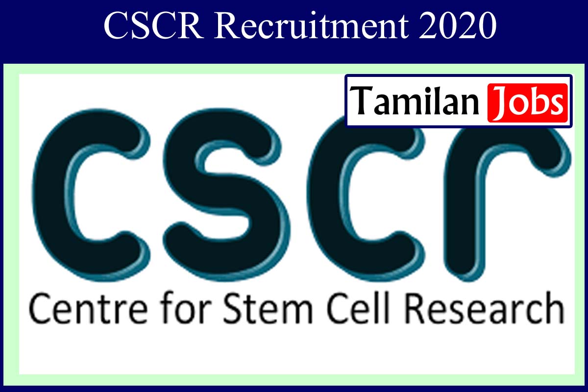 CSCR Recruitment 2020